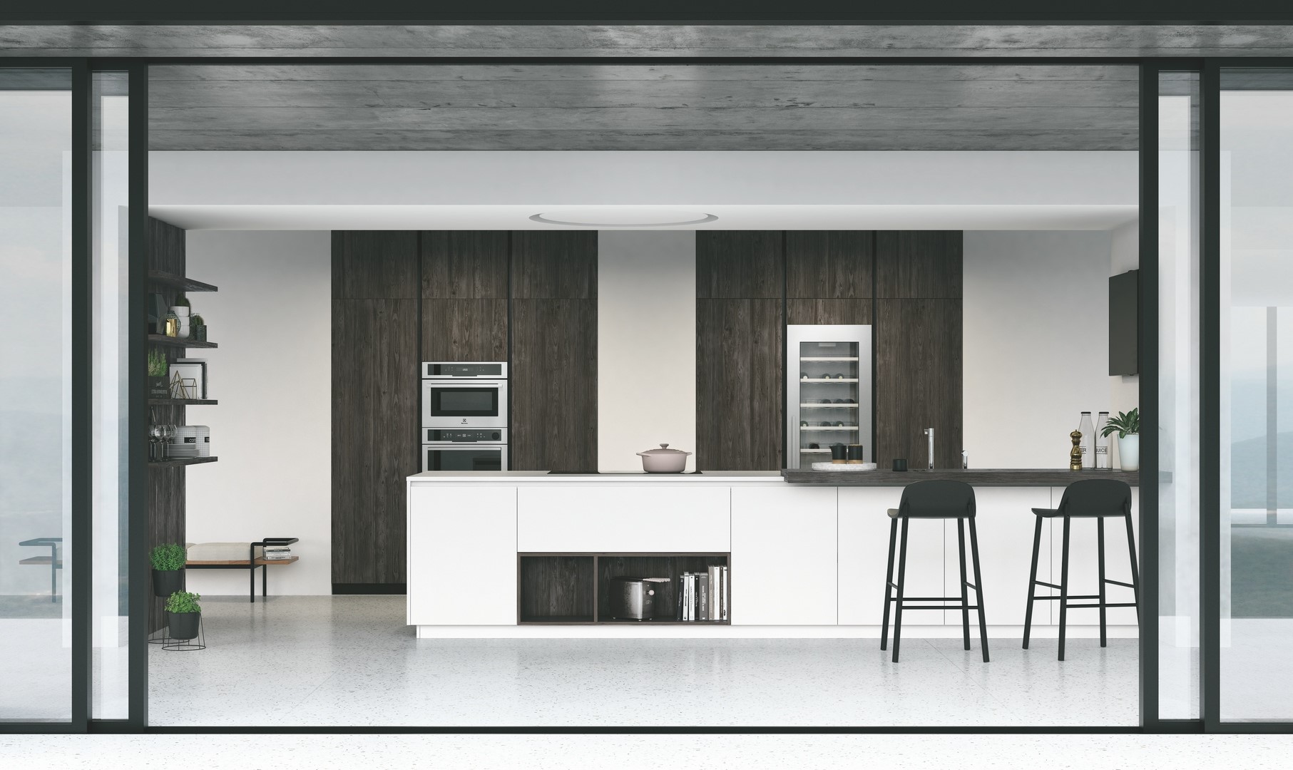 cuisine moderne laque et bois