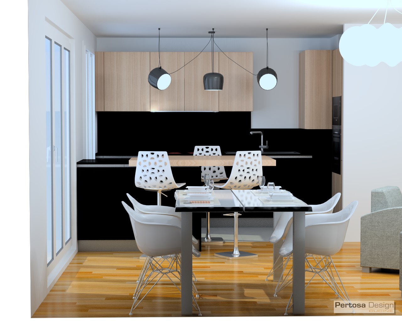 Agencement cuisine à Lyon avec visuels 3D