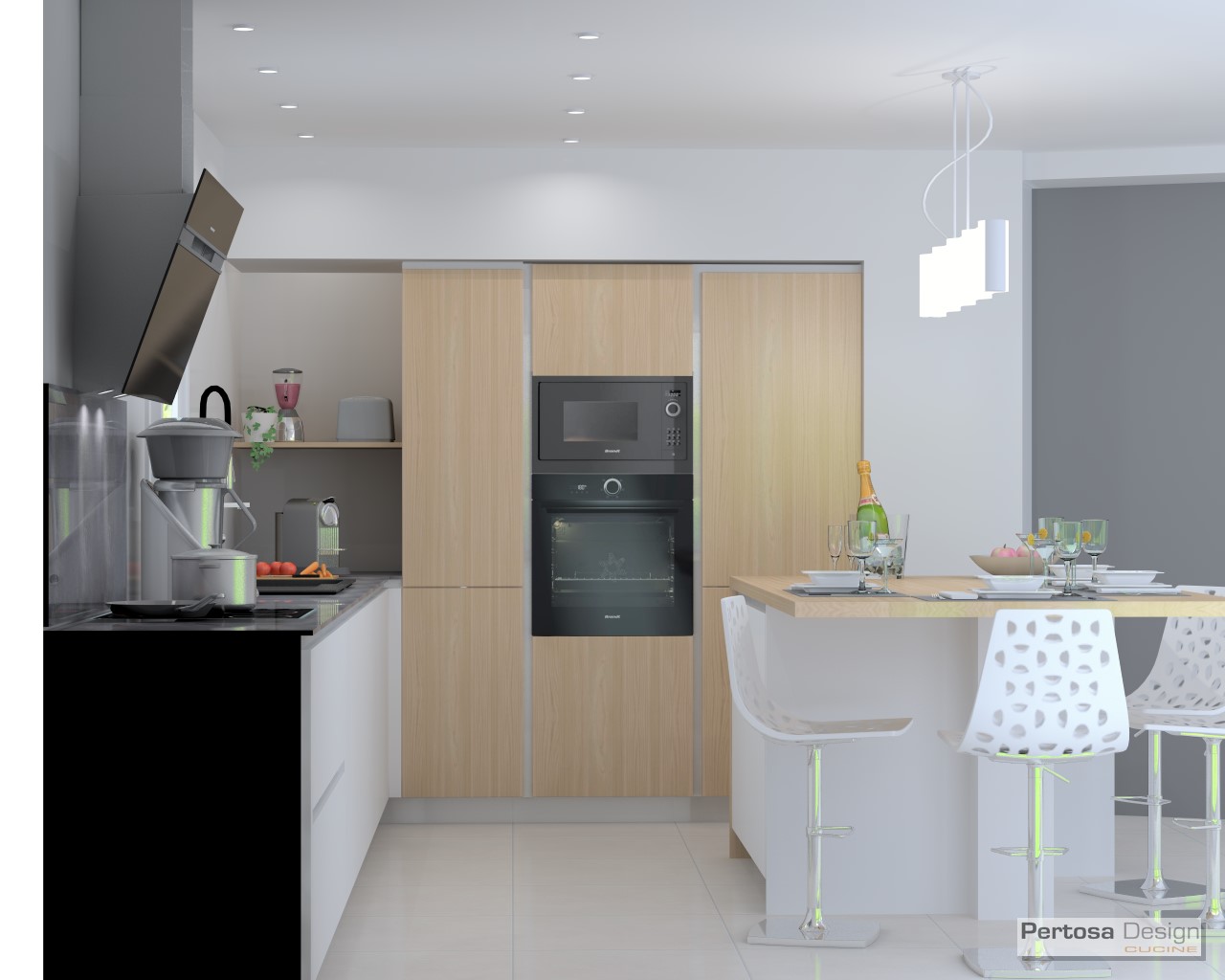 Agencement cuisine à Lyon avec visuels 3D